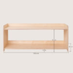 Afmeting Montessori speelgoedkast laag (open)