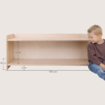 Afmeting Montessori speelgoedkast laag(dicht)