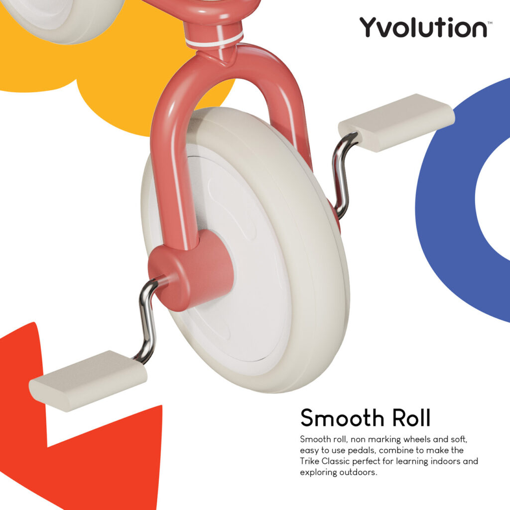 Metalen driewieler classic Yvolution, rood - Image 3
