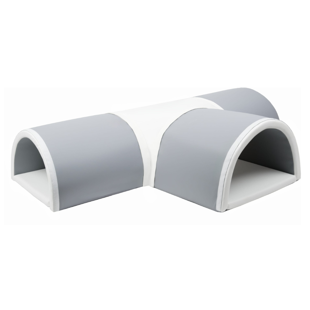 Foam speelset T-tunnel grijs met wit T-tunnel Jindl van foam speelset in het grijs met wit