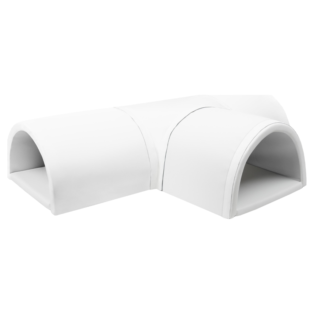 Foam speelset T-tunnel wit Witte T-tunnel van foam