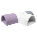 Foam speelset wit, grijs en paarse tunnel