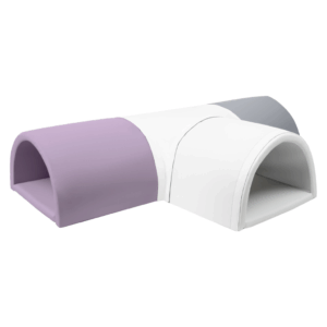 Foam speelset wit, grijs en paarse tunnel
