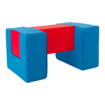 Blauw met rode speelset loopbrug foam