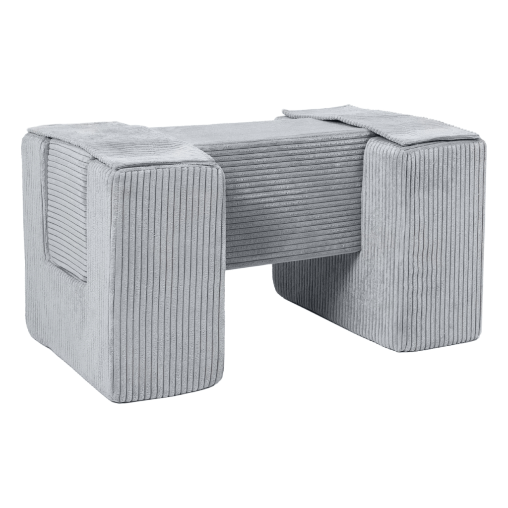 Speelset foam loopbrug ribstof grijs jindl