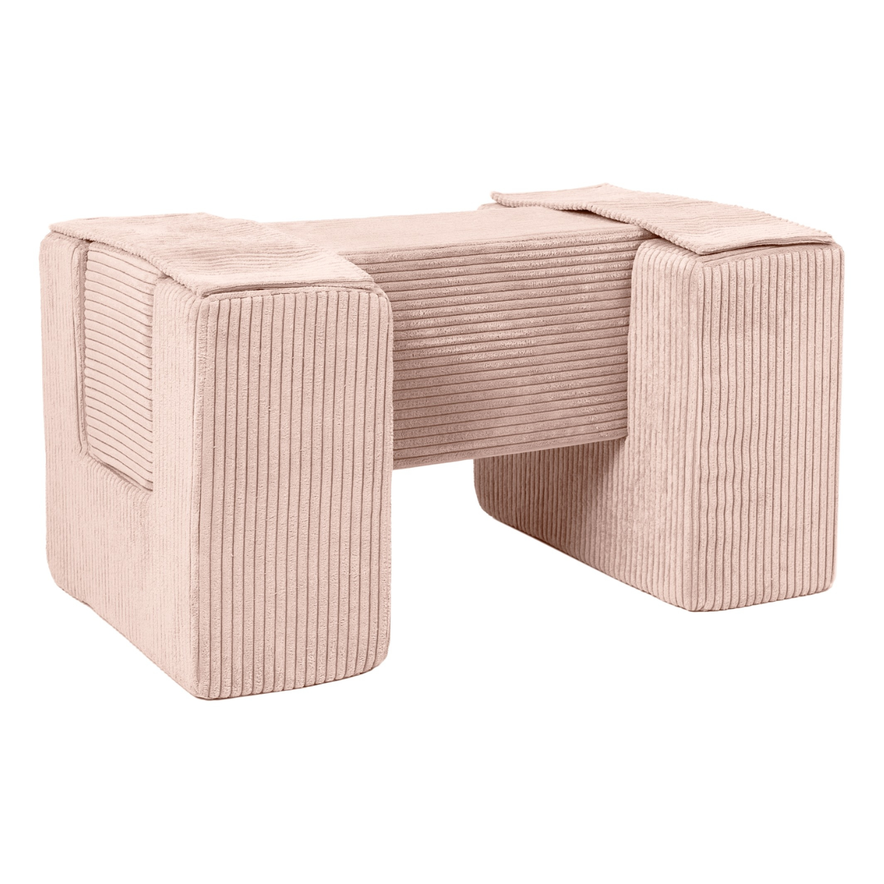 Foam speelset loopbrug ribstof zachtroze Ribstof zachtroze loopbrug Jindl