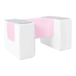 Speelset | foamblokken Jindl® loopbrug wit/grijs/roze