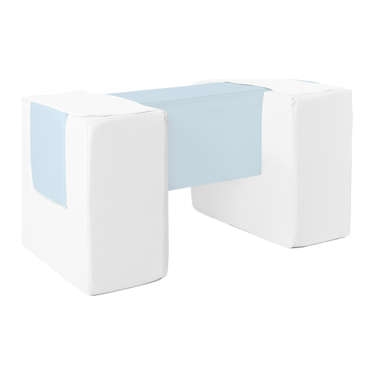 Foam speelset loopbrug witlichtblauw Speelset foamblokken van Jindl leuke loopbrug in het wit met lichtblauw