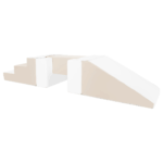 Loopbrug van foam met trap en glijbaan beige Jindl
