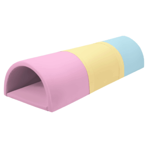 Foam tunnel in pastel kleuren