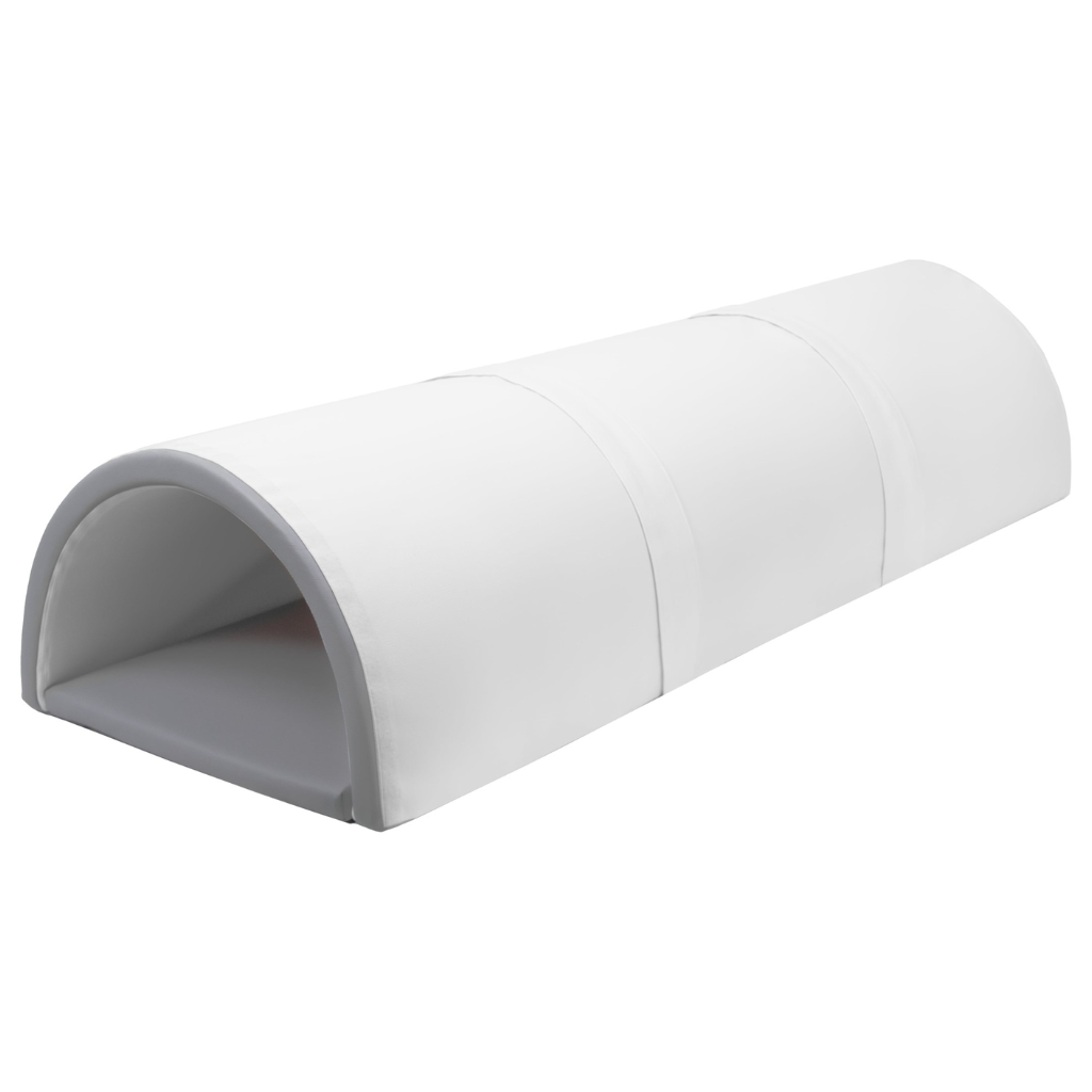 Foam speelset tunnel wit met grijs Speelset van foam met tunnel in het wit met grijs