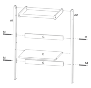 Montage Jindl leertoren verstelbaar en inklapbaar stap 3
