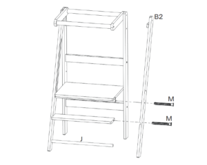 Montage Jindl leertoren verstelbaar en inklapbaar stap 5