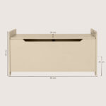 Afmeting speelgoedkist beige soft close