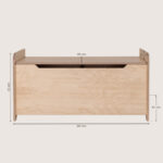 Afmeting speelgoedkist naturel soft close
