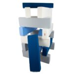 Foam bouwblokken wit grijs donkerblauw blauw Jindl