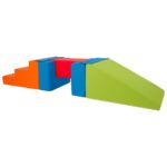 Foam speelset trap glijbaan loopbrug Groen rood blauw oranje Jindl spelen
