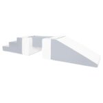 Foam speelset trap glijbaan loopbrug wit/grijs Jindl