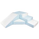 Foamblokken trap en glijbaan set lichtblauw