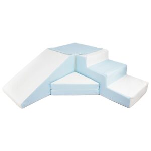 Foamblokken trap en glijbaan set lichtblauw