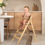 Eten in kinderstoel zandkleur met kussenset