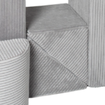 Extra set driehoeken ribstof grijs