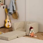 Kinderstoel opvouwbaar Kids Concept gestreept uitgeklapt