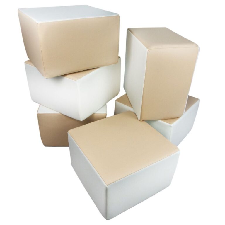 Bouwblokken foamblokken Jindl set van 6 beige