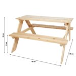 Picknicktafel Smallfoot met afmetingen