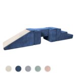 Speelset | foamblokken Jindl® trap + glijbaan + loopbrug ribstof