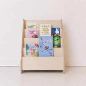 Houten boekenkast Jindl Naturel met boekjes