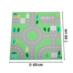 Betzold tapijt voor een speeltafel op de vloer - set van 2 - close-up tapijt stad met afmetingen