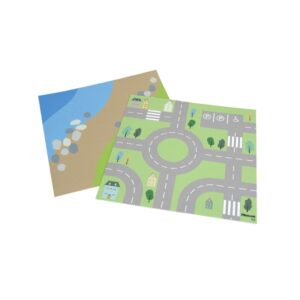 Betzold tapijt voor een speeltafel op de vloer - set van 2 - stad incl. infrastructuur - landschap