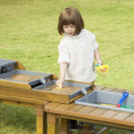Houten water- en moddertafel spelen