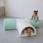 Speelset - foamblokken Jindl T-Tunnel Mint - wit - in tunnel