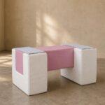 Speelset loopbrug Jindl roze wit losstaand