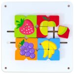 Wandelementen set 1- set van 6 - fruit-schuifpuzzel