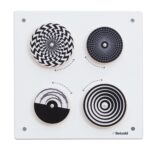 Wandelementen set 2- set van 6 - zwart-wit draaibord ter stimulering van de zintuigen