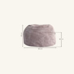 Afmeting zitzak cord oud roze