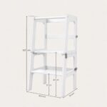 Houten montessori leertoren Jindl® 2-in-1 wit - Image 4
