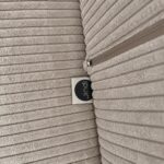 Speelbank speelmatras Jindl® Cord hazelnootbruin - detail logo en stof