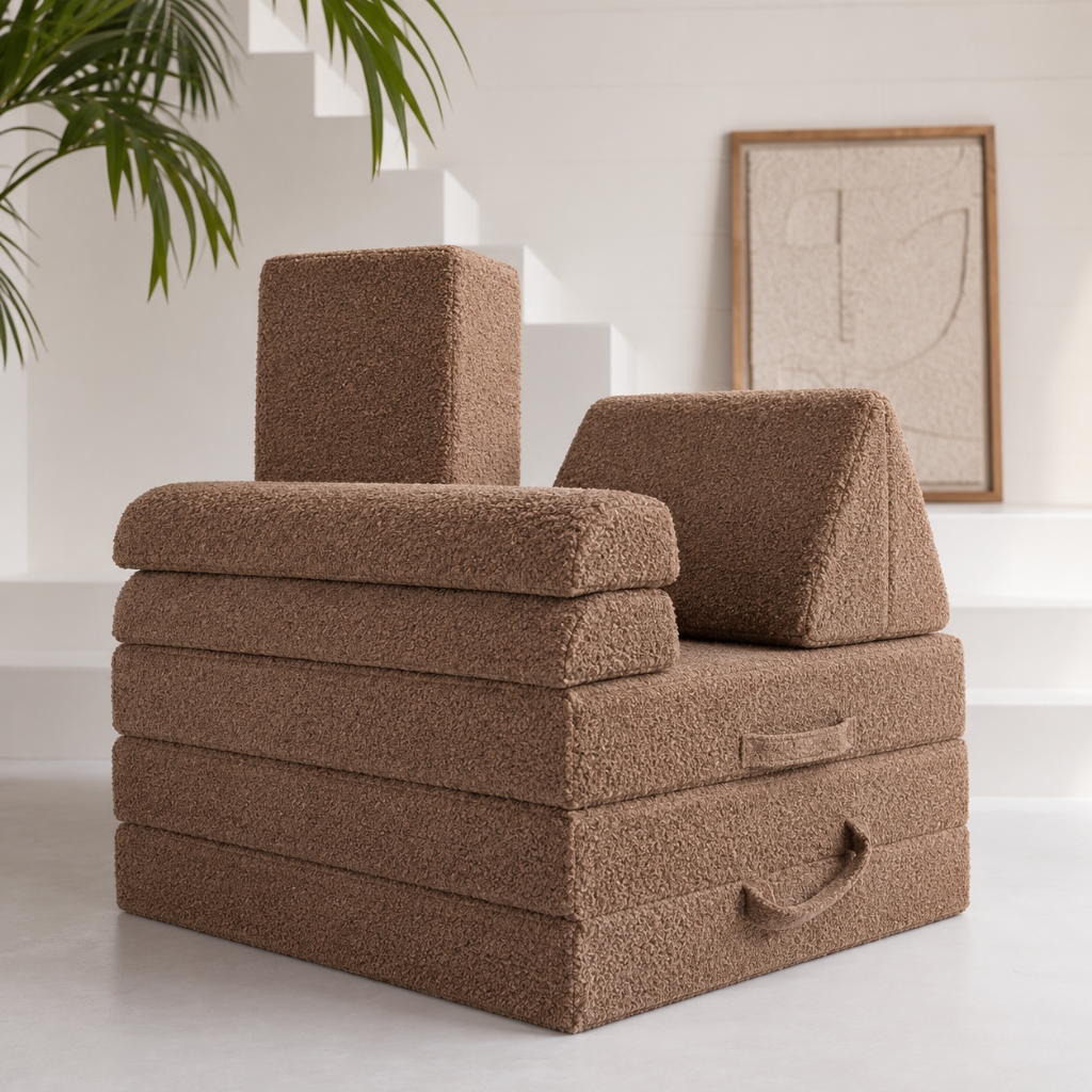 Speelbank speelmatras Jindl® Teddy bruin - Opgestapelde speelbank Speelbank speelmatras Jindl® Teddy bruin - Opgestapelde speelbank