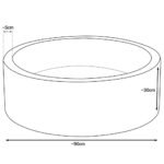 Jindl Cord ballenbak beige met 200 ballen – maattekening Ø 90 × 30 cm