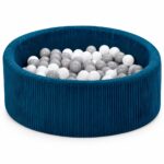 Jindl Cord ballenbak donkerblauw met 200 ballen – vrijstaand