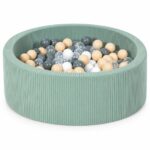 Jindl Cord ballenbak mintgroen met 200 ballen – vrijstaand