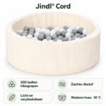 Jindl Cord ballenbak beige met 200 ballen – met productkenmerken